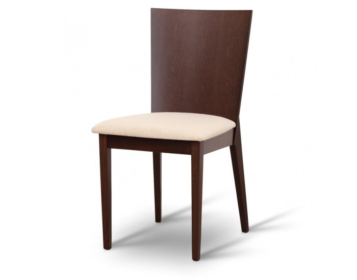 Jedálenská stolička Dacia - orech / béžová