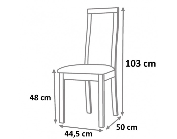 Jedálenská stolička Desi - orech / béžová