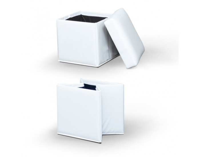 Taburetka s úložným priestorom Wiki - biela