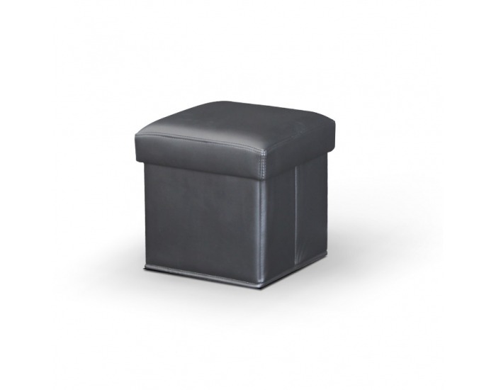 Taburetka s úložným priestorom Wiki - čierna