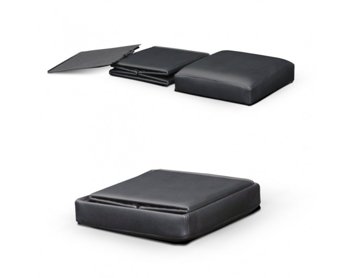 Taburetka s úložným priestorom Wiki - čierna