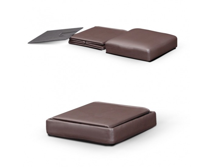 Taburetka s úložným priestorom Wiki - tmavohnedá