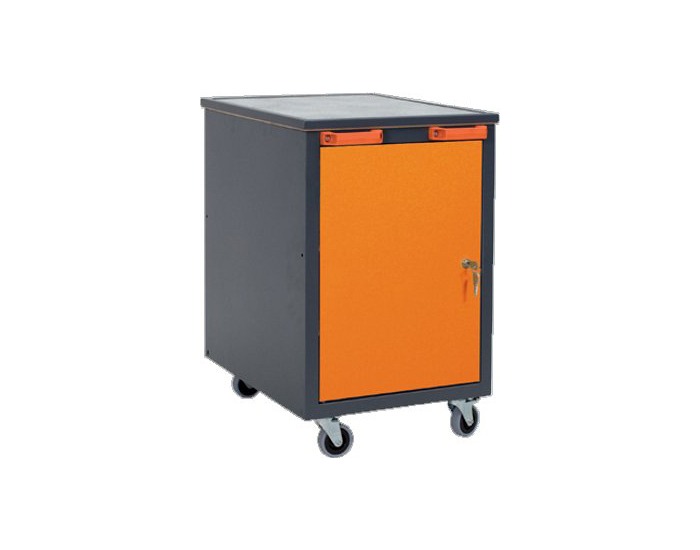 Mobilný kontajner k pracovnému stolu na kolieskach A1 - grafit / oranžová