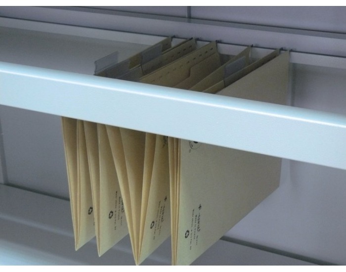 Otvorená polica do kovovej kancelárskej skrine 06-2322 - svetlosivá