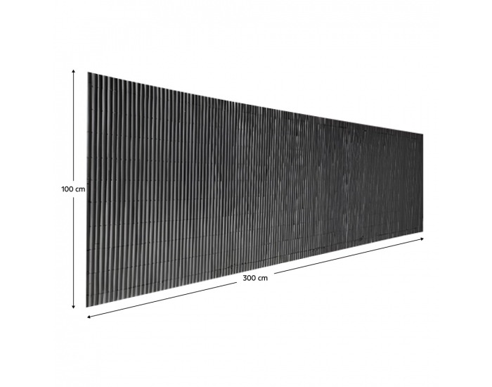 Záhradná zástena Abeo 300 cm - čierna