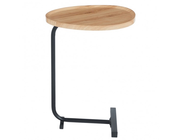 Príručný stolík Abery - dub / čierna