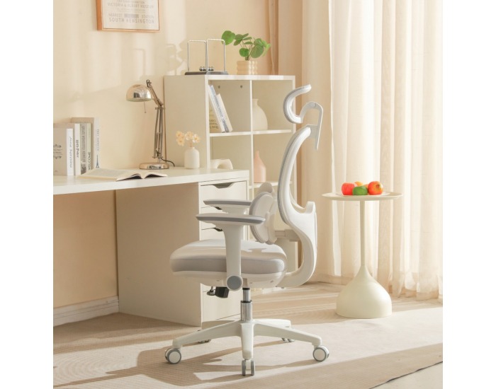 Kancelárske kreslo Abramo - sivá / biela