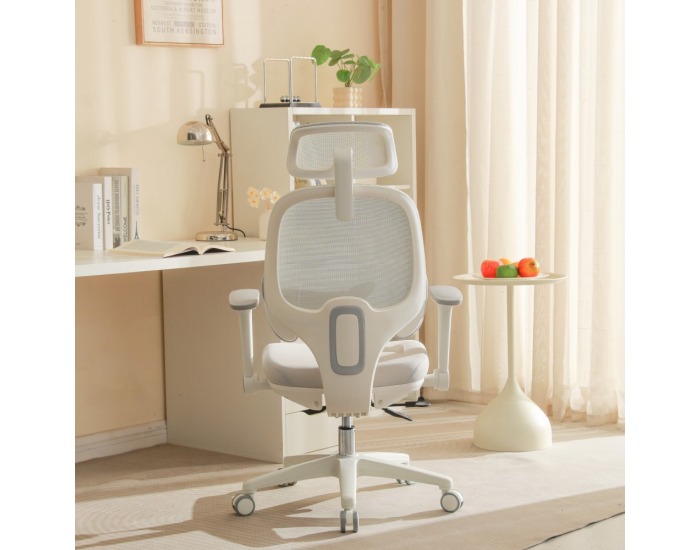 Kancelárske kreslo Abramo - sivá / biela