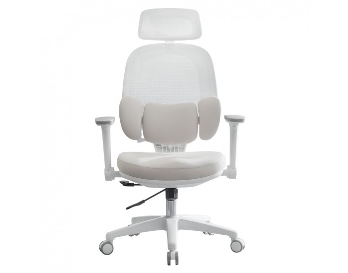 Kancelárske kreslo Abramo - sivá / biela