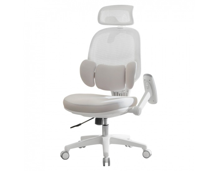 Kancelárske kreslo Abramo - sivá / biela