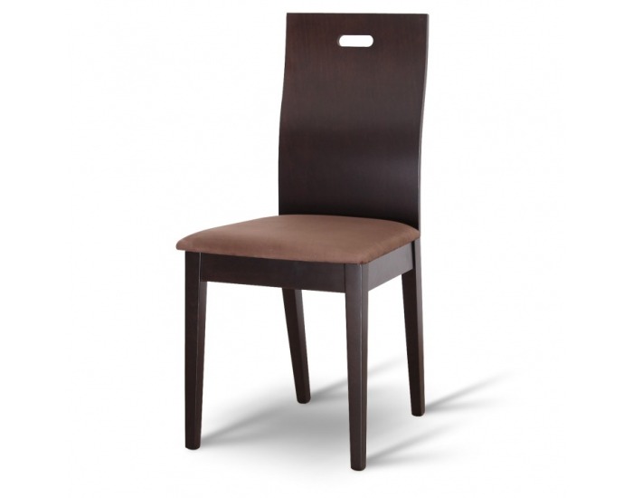 Jedálenská stolička Abril - wenge / tmavohnedá