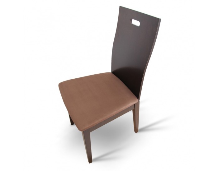 Jedálenská stolička Abril - wenge / tmavohnedá