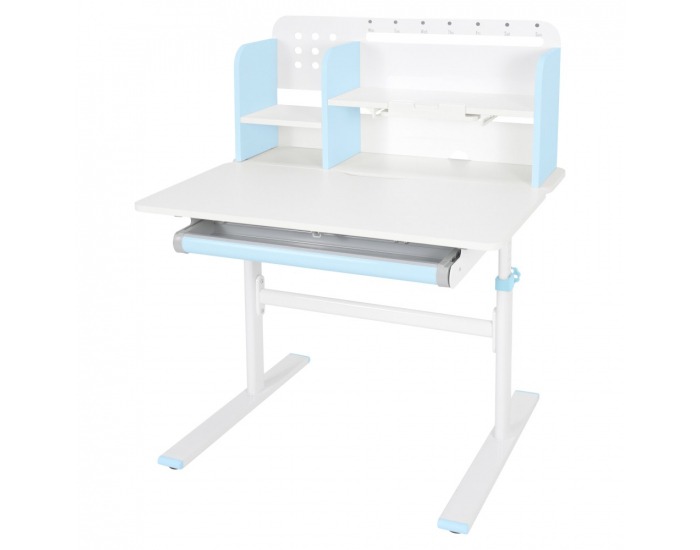 Rastúci písací stolík Adan - modrá / biela