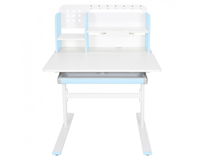 Rastúci písací stolík Adan - modrá / biela
