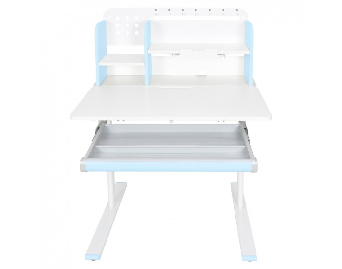 Rastúci písací stolík Adan - modrá / biela