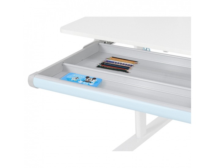 Rastúci písací stolík Adan - modrá / biela