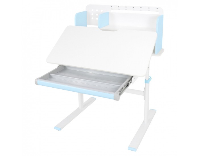 Rastúci písací stolík Adan - modrá / biela