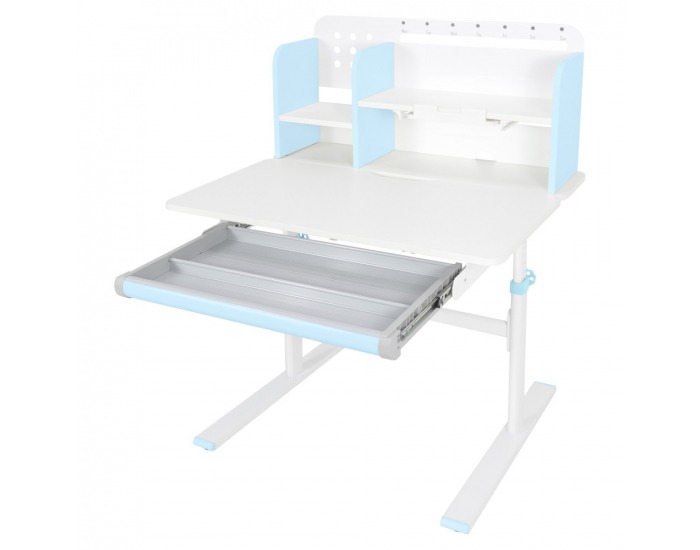 Rastúci písací stolík Adan - modrá / biela