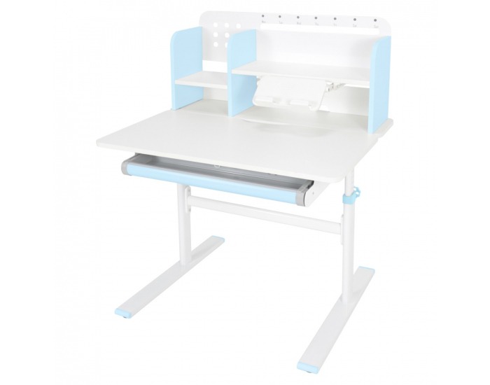 Rastúci písací stolík Adan - modrá / biela