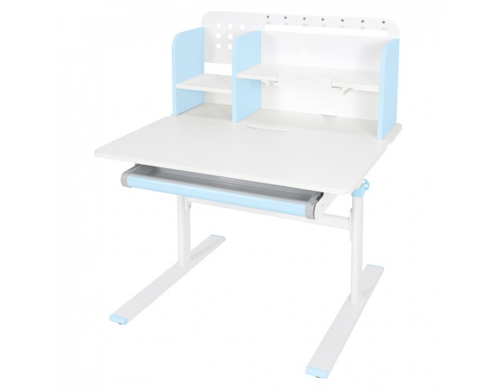 Rastúci písací stolík Adan - modrá / biela