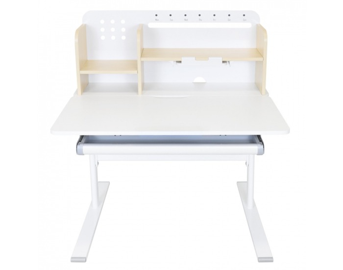 Rastúci písací stolík Adan - prírodná / biela