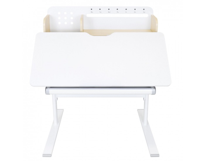 Rastúci písací stolík Adan - prírodná / biela