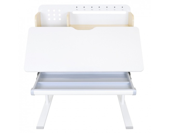 Rastúci písací stolík Adan - prírodná / biela