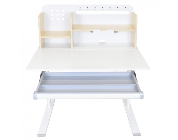 Rastúci písací stolík Adan - prírodná / biela