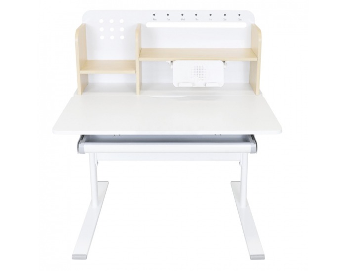 Rastúci písací stolík Adan - prírodná / biela