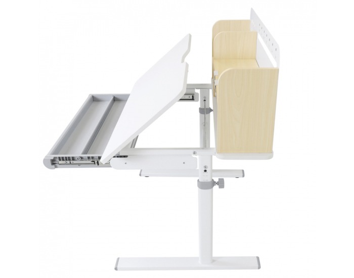 Rastúci písací stolík Adan - prírodná / biela