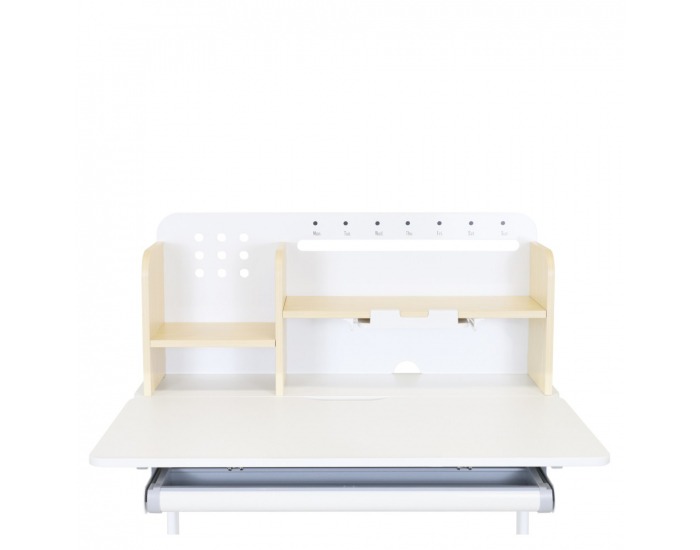 Rastúci písací stolík Adan - prírodná / biela