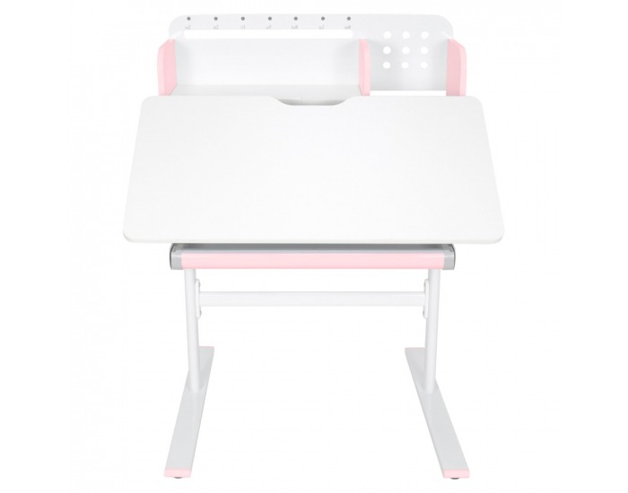 Rastúci písací stolík Adan - ružová / biela