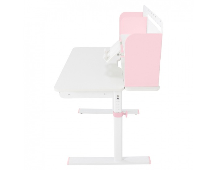 Rastúci písací stolík Adan - ružová / biela
