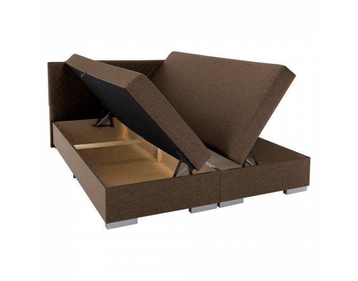 Boxspringová manželská posteľ Adara 140x200 cm - hnedá