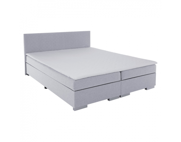 Boxspringová manželská posteľ Adara 140x200 cm - svetlosivá