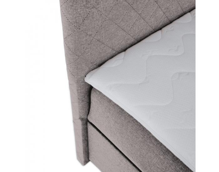 Boxspringová manželská posteľ Adara 160x200 cm - sivohnedá (taupe)