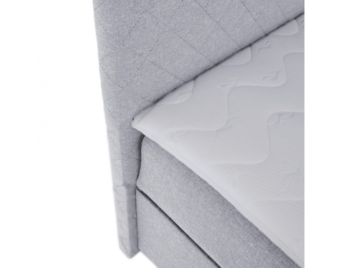 Boxspringová manželská posteľ Adara 160x200 cm - svetlosivá