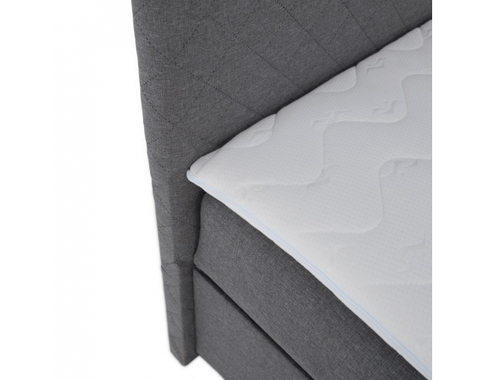 Boxspringová manželská posteľ Adara 180x200 cm - sivá