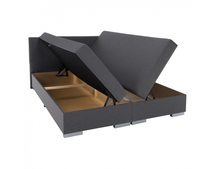 Boxspringová manželská posteľ Adara 180x200 cm - sivá