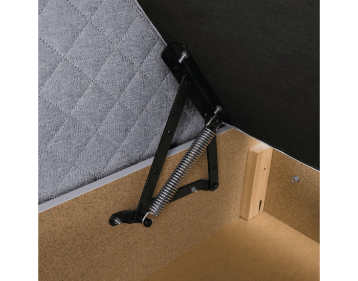 Boxspringová manželská posteľ Adara 180x200 cm - svetlosivá