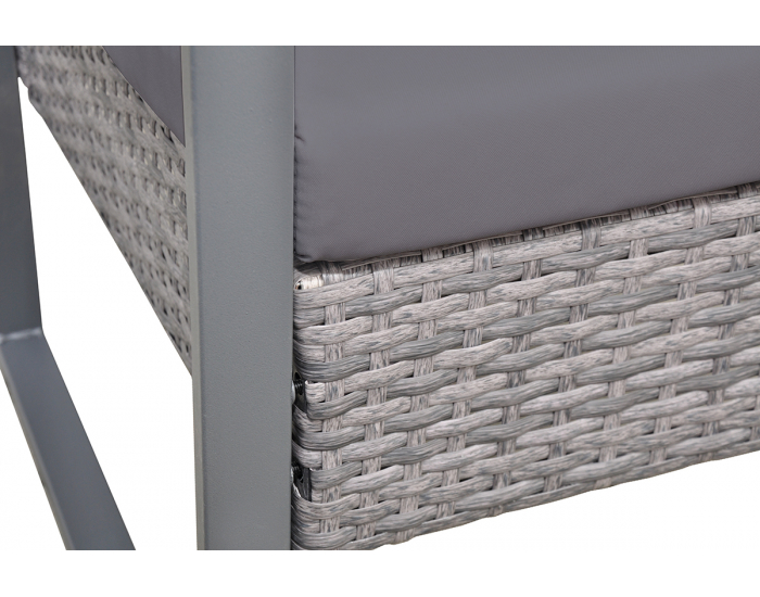 Záhradný set z umelého ratanu Adeje - sivá
