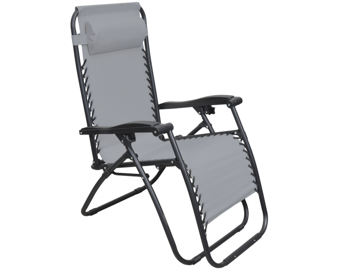 Záhradné lehátko Adelanto - sivá