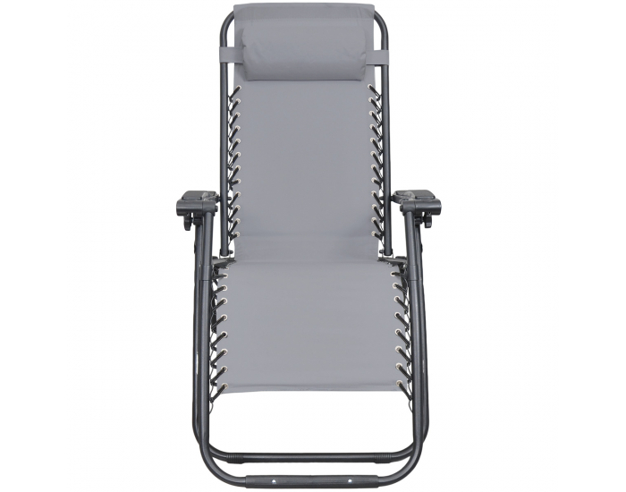 Záhradné lehátko Adelanto - sivá
