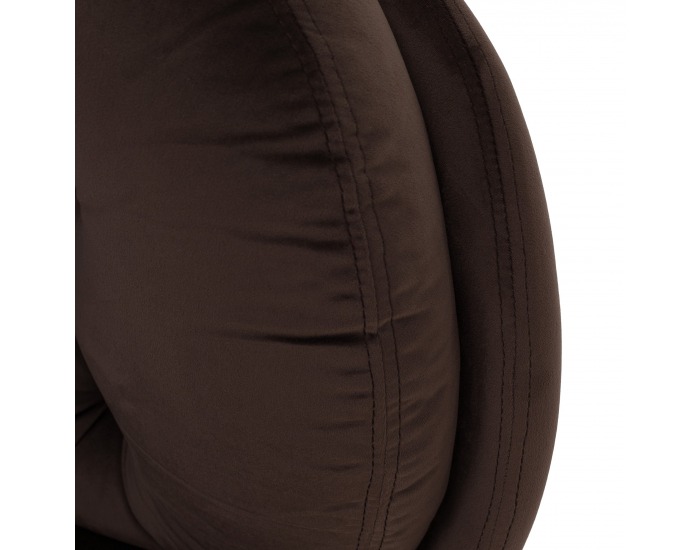 Dizajnové otočné kreslo s podnožou Adelmo - hnedá (Velvet)