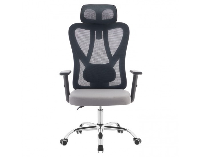 Kancelárske kreslo Ademir - tmavosivá / svetlosivá/ chróm
