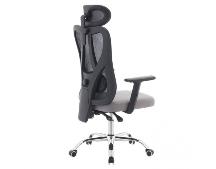 Kancelárske kreslo Ademir - tmavosivá / svetlosivá/ chróm