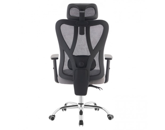 Kancelárske kreslo Ademir - tmavosivá / svetlosivá/ chróm