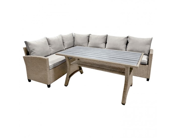 Záhradný set Adin - sivá / béžová