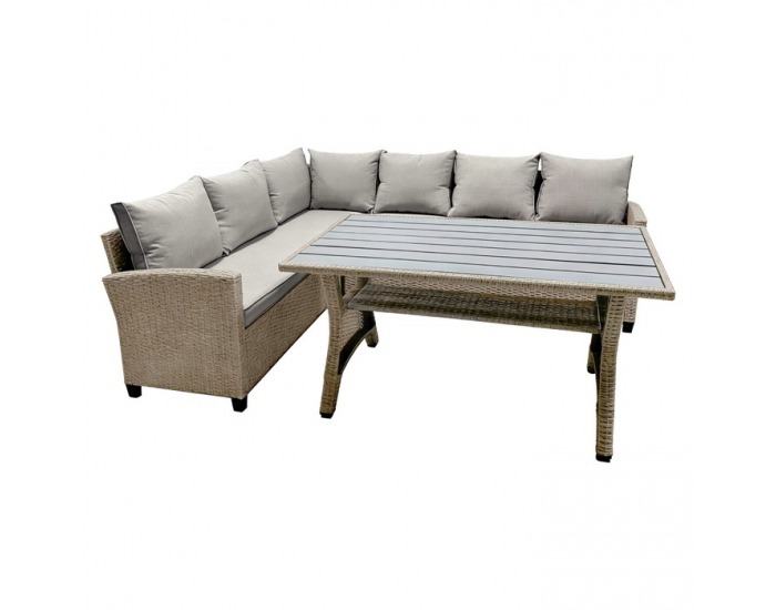 Záhradný set Adin - sivá / béžová