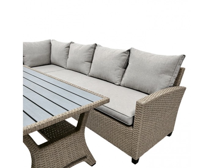 Záhradný set Adin - sivá / béžová